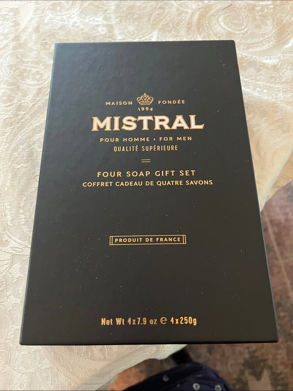 Mistral Four Soap Gift Set Men Grooming Cleanser - France, NWT